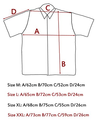 D600 - Camisa de bolos para hombre, estilo rockabilly, dos tonos negro y beige XL