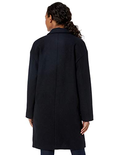 Daily Ritual Wool Cocoon Coat outerwear, Espiguilla azul marino, US S (EU S - M)