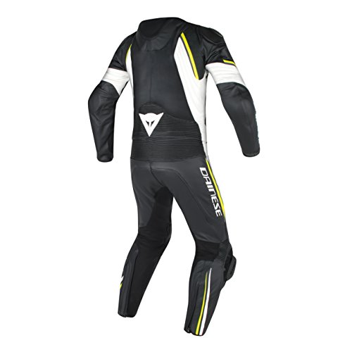Dainese-AVRO D2 2 PCS Mono , Negro/Blanco/Amarillo-Fluo, Talla 54