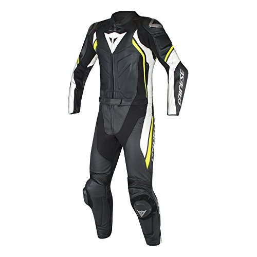 Dainese-AVRO D2 2 PCS Mono , Negro/Blanco/Amarillo-Fluo, Talla 54