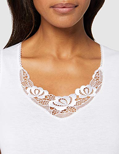 Damart Débardeur Fine Cote Thermolactyl Degré 3 Camiseta térmica, Blanco (Blanco), L para Mujer