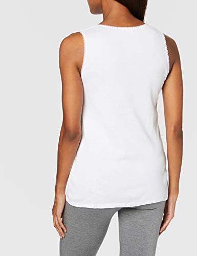 Damart Débardeur Fine Cote Thermolactyl Degré 3 Camiseta térmica, Blanco (Blanco), L para Mujer