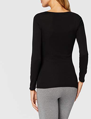 Damart Haut Fine Cote Dentelle Thermolactyl Degré 3 Camiseta térmica, Noir (Noir), M para Mujer