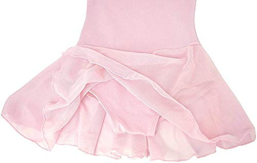 Dancina - Vestido Danza Maillot de Ballet Clásico de Manga Larga para Niñas Ballet Rose 4-5 años