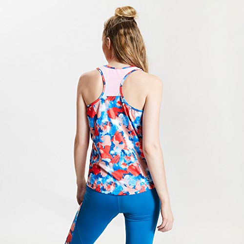 Dare2B Ardency-Camiseta De Tirantes con Espalda Nadadora, Tejido Ligero De Secado Rápido, Ventilación De Malla T-Shirts/Polos/Vests, Mujer, Fiery Coral vitalise, 14