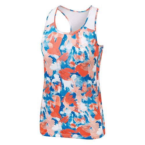 Dare2B Ardency-Camiseta De Tirantes con Espalda Nadadora, Tejido Ligero De Secado Rápido, Ventilación De Malla T-Shirts/Polos/Vests, Mujer, Fiery Coral vitalise, 14