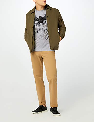 DC Comics Batman Paint Camiseta, Gris, L para Hombre