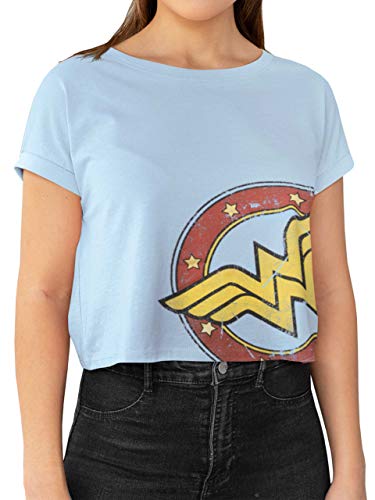 DC Comics Camiseta Corta para Mujer Wonder Woman Azul Large