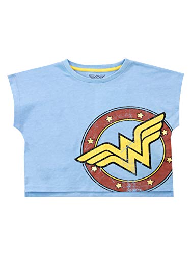 DC Comics Camiseta Corta para Niñas Wonder Woman Azul 5-6 Años