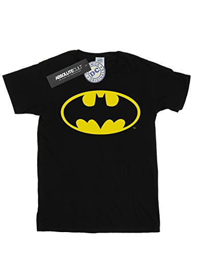 DC Comics Mujer Batman Logo Camiseta del Novio Fit Negro Large