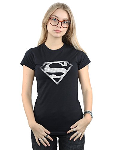 DC Comics Mujer Superman Spot Logo Camiseta Small Negro