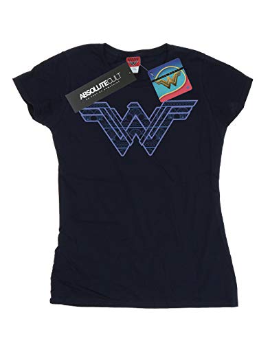 DC Comics mujer Wonder Woman Pattern Fill Logo Camiseta Medium Armada