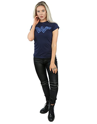DC Comics mujer Wonder Woman Pattern Fill Logo Camiseta Medium Armada