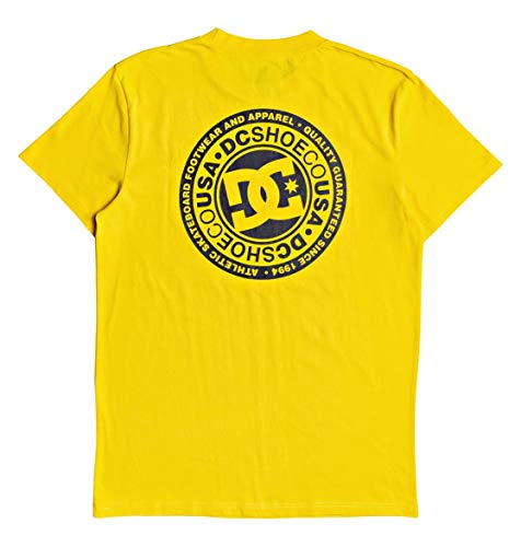 DC Shoes Circle Star - Camiseta para Hombre Camiseta, Hombre, Dandelion/Black, S