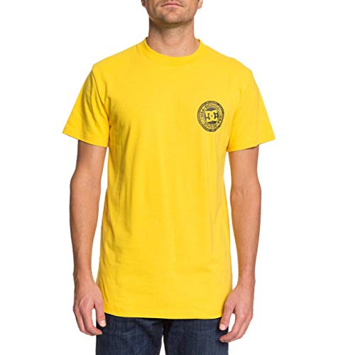 DC Shoes Circle Star - Camiseta para Hombre Camiseta, Hombre, Dandelion/Black, S