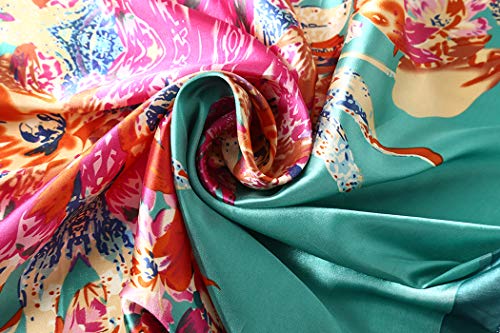 DEBAIJIA Mujeres SedaBufanda Chales Envolturas Pañuelo Suave Bufandas 90 * 90 cm