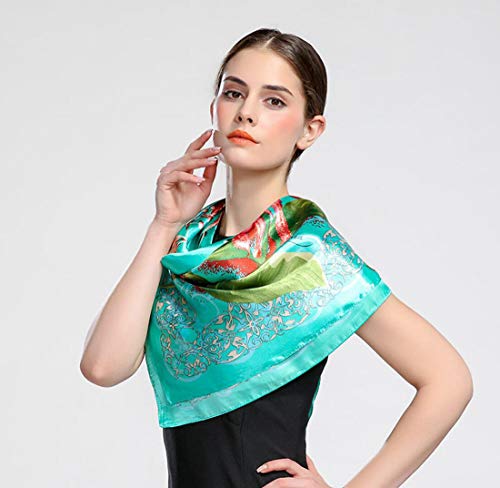 DEBAIJIA Mujeres SedaBufanda Chales Envolturas Pañuelo Suave Bufandas 90 * 90 cm