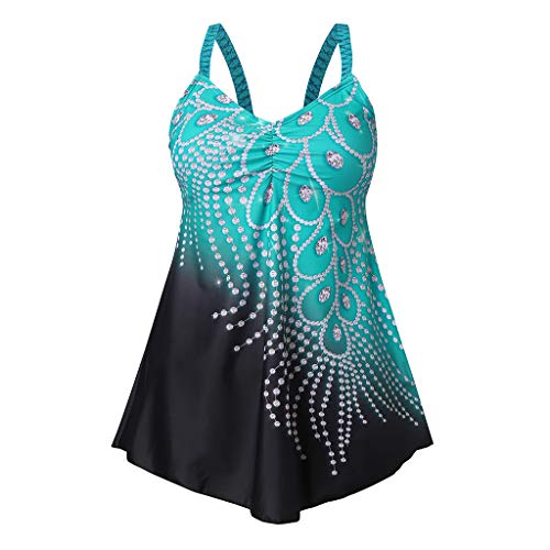 DedSecQAQ Mujer Más Talla Impresión Tankini Traje de baño Traje de baño Ropa de Playa Acolchado Trajes de baño Bikini Pantalon Tankini Tanga Faja Tanga Reductora Mujer