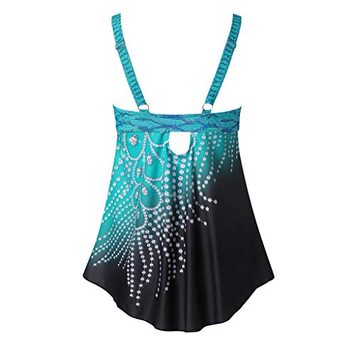 DedSecQAQ Mujer Más Talla Impresión Tankini Traje de baño Traje de baño Ropa de Playa Acolchado Trajes de baño Bikini Pantalon Tankini Tanga Faja Tanga Reductora Mujer