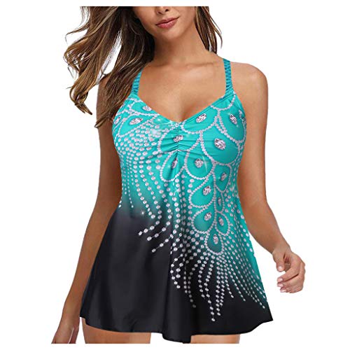 DedSecQAQ Mujer Más Talla Impresión Tankini Traje de baño Traje de baño Ropa de Playa Acolchado Trajes de baño Bikini Pantalon Tankini Tanga Faja Tanga Reductora Mujer