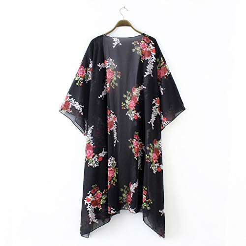 DEELIN Camisa con Cuello Alto De La Rebeca del Kimono del Chal Flojo De La Gasa De Las SeñOras Top Protector Solar De La Manera