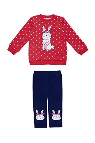 DeFacto Babygirl - Pijama de punto de terciopelo de ajuste regular para bebé niña coral 2-3 años
