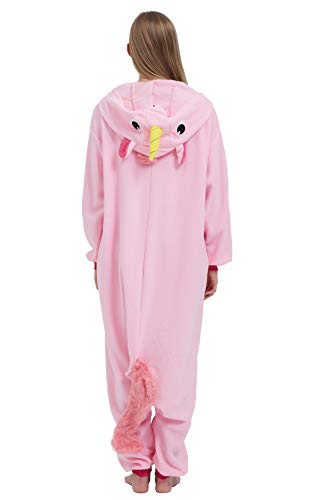 DELEY Unisex Adultos Enterizo de Pijamas Unicornio Ropa de Dormir con Capucha de Cosplay de Anime Carnaval Halloween