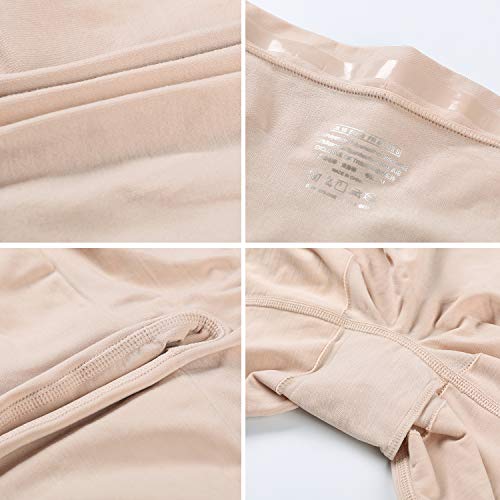 DELIMIRA Faja Reductora Ropa Interior Cintura Alta Pantalones Moldeadores para Mujer Beige 48-50