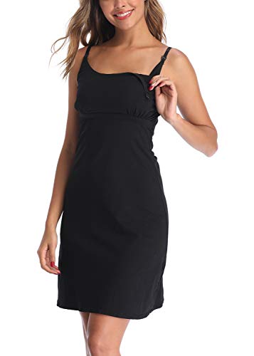 Derssity Camisón de Maternidad Ropa para Dormir Premamá Hospital Lactancia Camisones Pijama Embarazada Vestidos 3/4 Manga