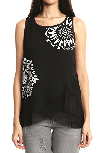 Desigual Blus_Martin, Negro (Negro 2000), Small para Mujer