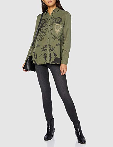 Desigual CAM_LIONSLOVE Camisa, Verde, S para Mujer