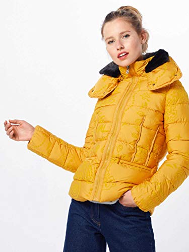 Desigual Cazadora Padded Sunna Amarilla de Mujer. 42 Amarillo