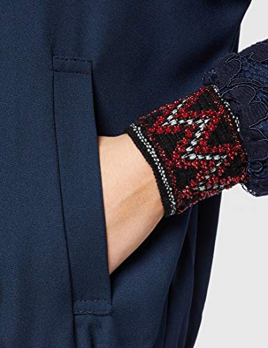 Desigual Chaq_Larisa Abrigo, Azul (MARINO 5001), Small para Mujer