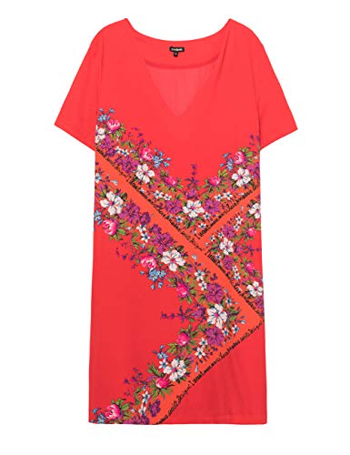 Desigual Dress DAMIS Vestido, Rojo (Rojo Clavel 3036), 38 para Mujer