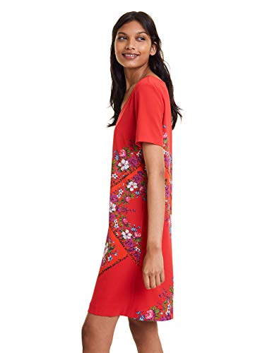 Desigual Dress DAMIS Vestido, Rojo (Rojo Clavel 3036), 38 para Mujer