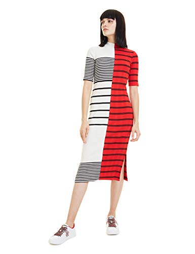 Desigual Dress Karen Vestido, Blanco (Blanco 1000), XS para Mujer