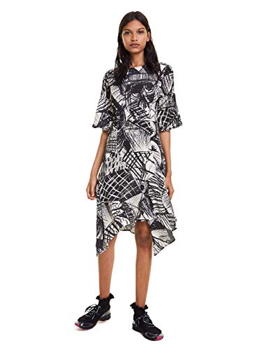 Desigual Dress Marian Vestido, Multicolor (Crudo 1001), 46 para Mujer