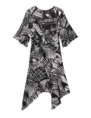 Desigual Dress Marian Vestido, Multicolor (Crudo 1001), 46 para Mujer