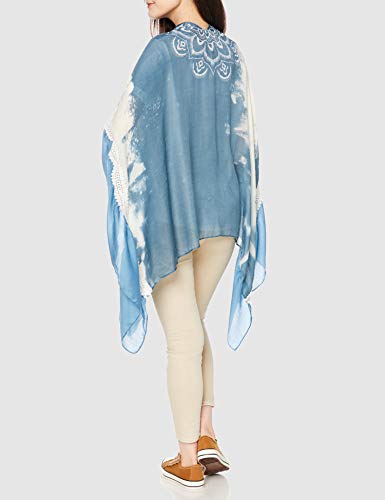 Desigual Kimono_Sunny Mood Bufanda, Azul (Blue Moon 2051), Talla Única (talla del fabricante: U) para Mujer