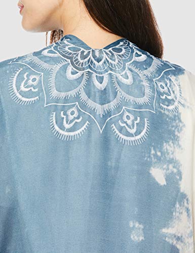 Desigual Kimono_Sunny Mood Bufanda, Azul (Blue Moon 2051), Talla Única (talla del fabricante: U) para Mujer