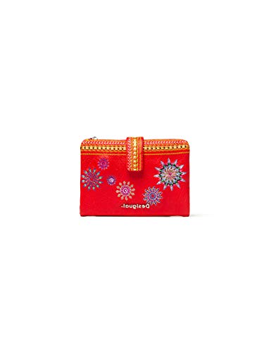 Desigual Mone_Ada Pia - Monedero Mini para Mujer, Color Rojo