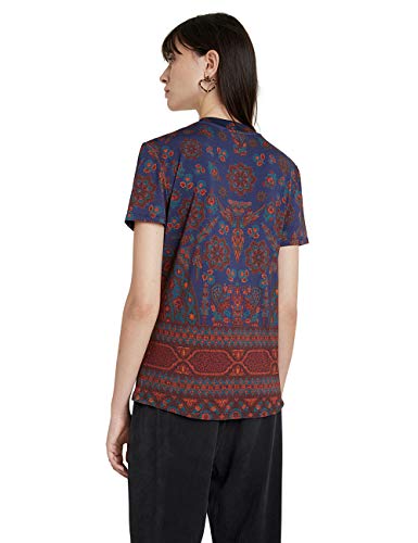 Desigual TS_Benin Camiseta, Azul, S para Mujer