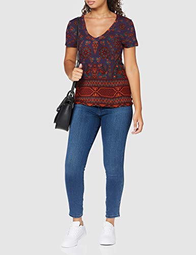 Desigual TS_Benin Camiseta, Azul, S para Mujer