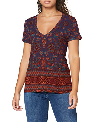 Desigual TS_Benin Camiseta, Azul, S para Mujer