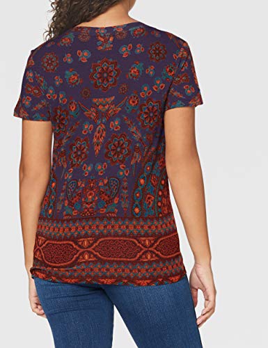 Desigual TS_Benin Camiseta, Azul, S para Mujer