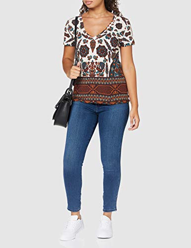 Desigual TS_Benin Camiseta, Blanco, XXL para Mujer