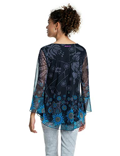 Desigual TS_brouke Camiseta, Azul (Marino 5001), Medium para Mujer