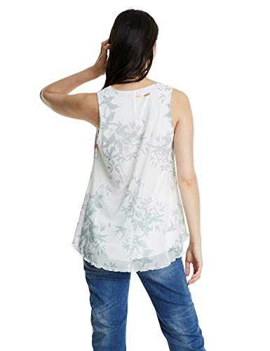 Desigual TS_carnagy Camiseta, Blanco (Blanco 1000), Small para Mujer