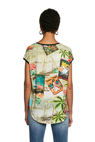 Desigual TS_Colombia Camiseta, marrón, XL para Mujer
