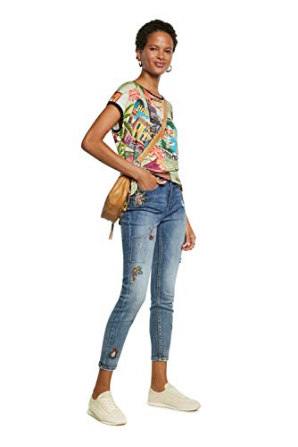 Desigual TS_Colombia Camiseta, marrón, XL para Mujer